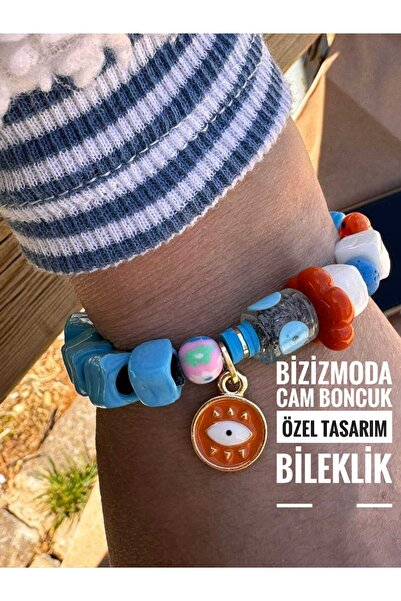 bizizmoda زجاج الطابق السفلي حبة سوار سحر الزجاج مطرز سوار