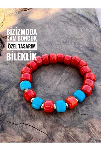 bizizmoda زجاج الطابق السفلي حبة سوار الزجاج مطرز سوار