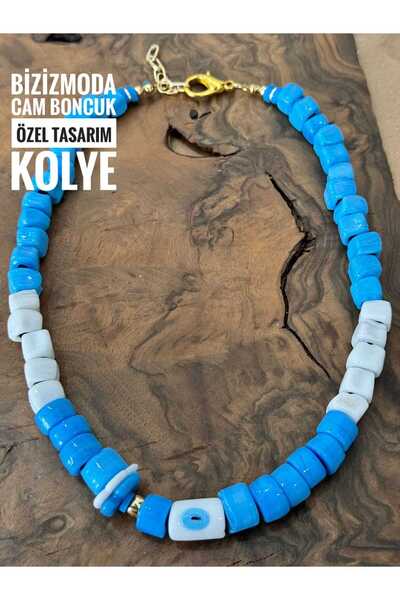 bizizmoda الطابق السفلي الزجاج حبة Serenay الزجاج قلادة عين الشر حبة قلادة