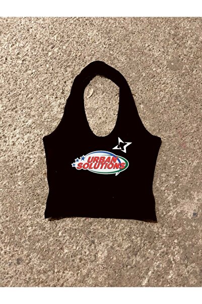 MAYDAY CULTURE Μαύρη μπλούζα με κορδόνια