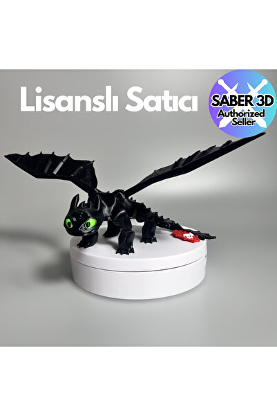 Genel Markalar 3D Ejderhanı Nasıl Eğitirsin-Dişsiz Toothless Hareketli Figür