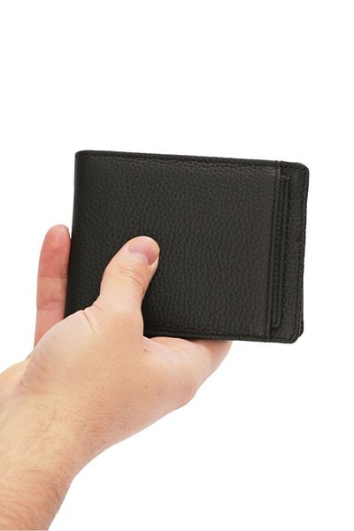 Meskanto Genuine Leather Men's Wallet with Hidden Card Holder Compartment