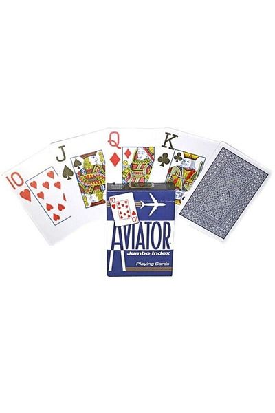 Bicycle JUMBO Aviator Style Playing Card - Blue Deck