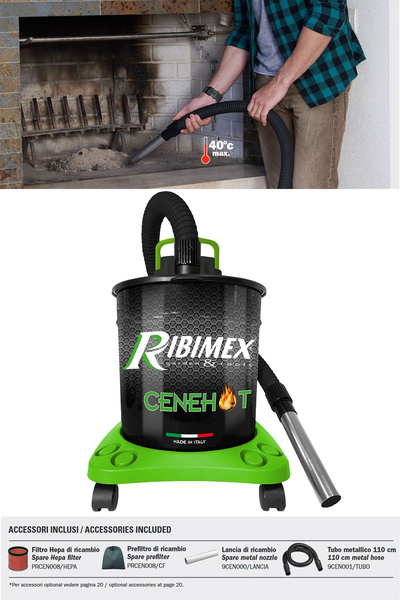 SOMINECO CENEHOT Elektrikli Şömine ve Soba Çok Amaçlı Kül Süpürgesi 18 LT ITALY