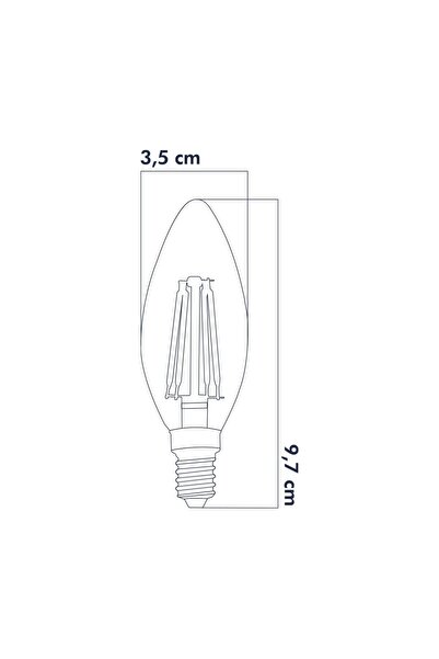 Heka ERD-282 E14 220V 6W 4000K FİLAMENT LED AMPUL