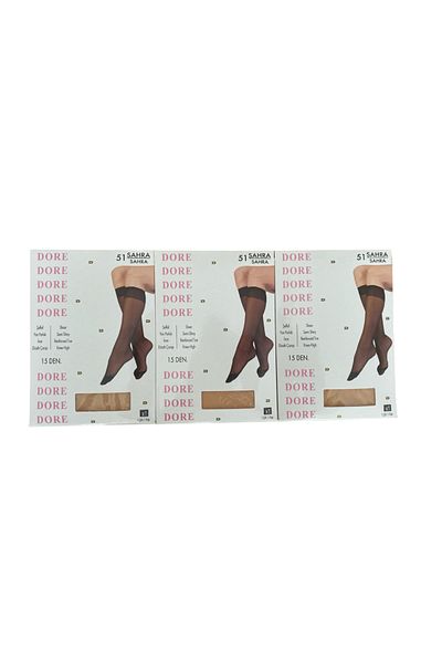 Dore Fit 15 Knee-Length Women's Socks - 3 Pairs Set