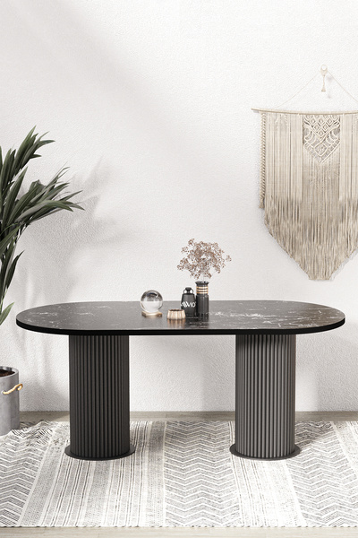 AVVİO Brita  PTT LAKE MDF BEYAZ AYAKLI 80x160 MUTFAK MASASI YEMEK MASASI