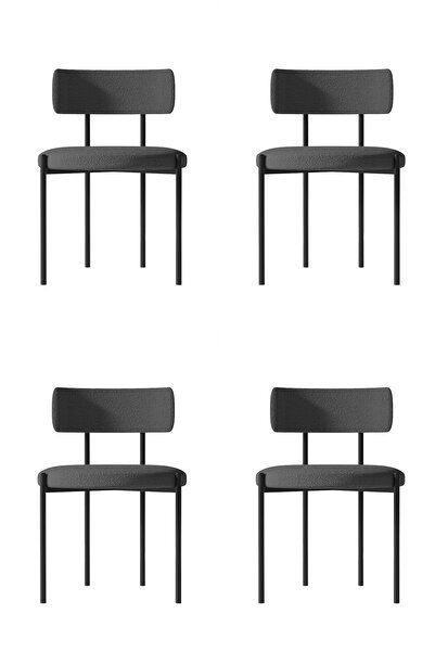 AVVİO Nilya 4 'lü Yemek Odası  Mutfak Masası Sandalyesi Cafe Restorant Sandal...