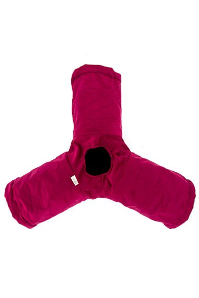 Dilekita Three-Way Foldable Velvet Cat Tunnel (Red)