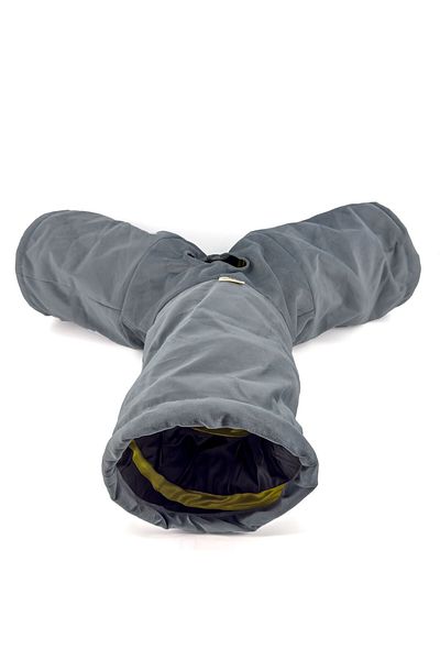 Dilekita Three-Way Foldable Velvet Cat Tunnel (Grey)