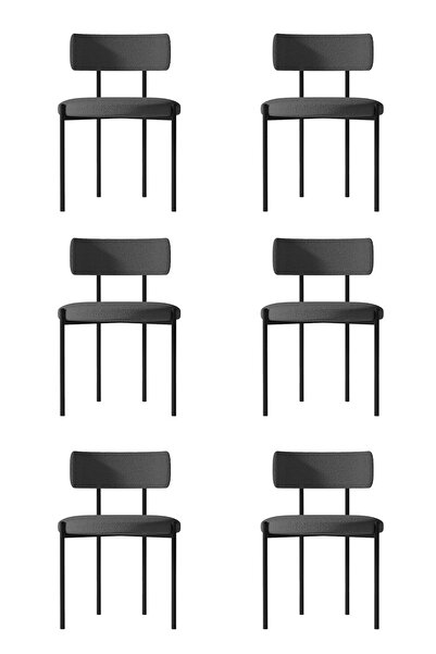 AVVİO Lidya 6'LI Yemek Odası  Mutfak Masası  SandalyesiCafe Restorant Sandalyesi (TEDDY SANDALYE)