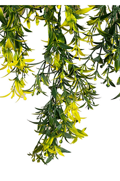 Lilac Home Yapay Çiçek Siyah Saksılı Sarı Zeytin Sarkıtı