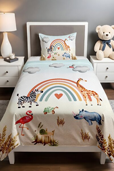 EVPANYA مجموعة بايك منقوشة بألوان قوس قزح الطبيعة سفاري (160x230 سم)