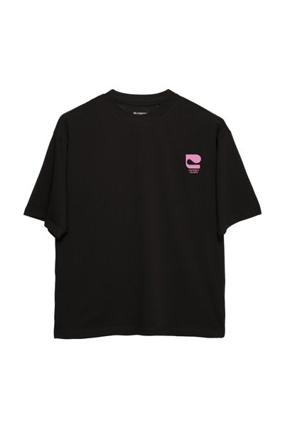 Coredra Love Letters Oversize T-Shirt Women - Black