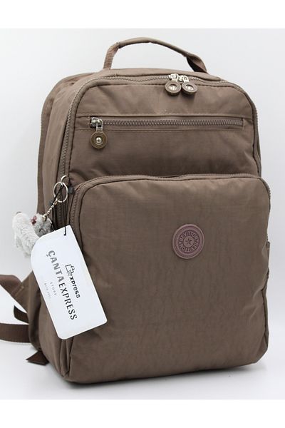 ÇantaExpress Σχολική τσάντα από ύφασμα Mink Water Resistant Unisex Daily School Backpack 1900