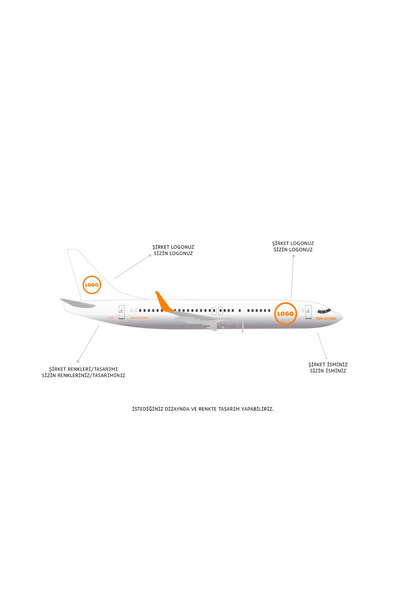 Beforeflightshop ÖZEL TASARIM KİŞİYE ÖZEL MODEL UÇAK BOING 737-800 BEYAZ