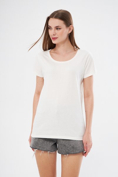 Black project T-shirt Günlük Kullanım Rahat Kesim Geniş Yaka