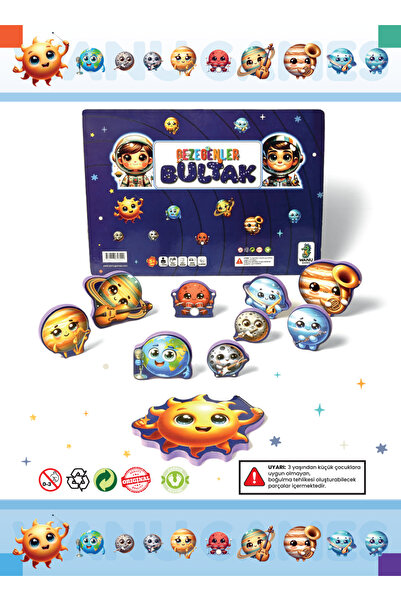 Wanu Games Çöp Adam Alican ve Gezegenler Bultak Yapboz Puzzle Eğitici Oyuncak Seti