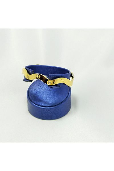 Janset Zircon Stone Wavy Steel Handcuffs