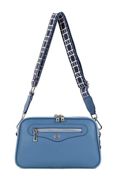 HNB ÇANTA Geantă de umăr pentru femei Madame Vera Mv070 Blue Cross Strap