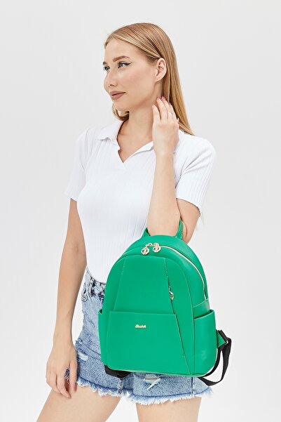 Morpelikan Women's Green Multi-Compartment Backpack