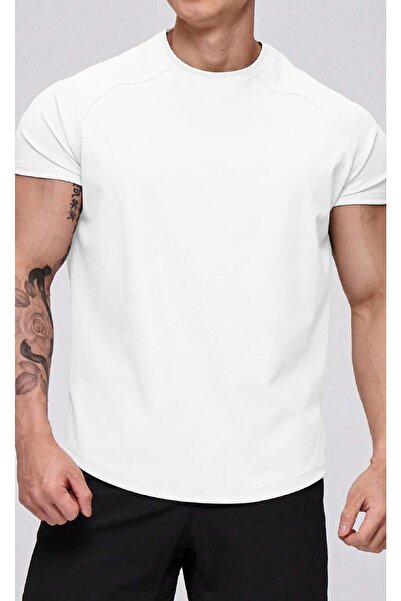 GHASSY CO. Ghassy Co. Ανδρικό Running Sports Raglan Oval Cut χτενισμένο βαμβακερό μπλουζάκι