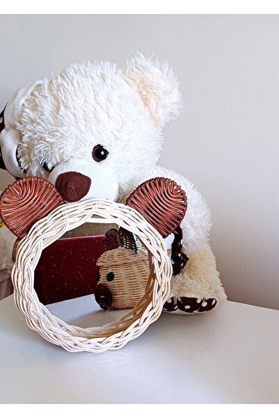 Ebruli Rattan panda ayna