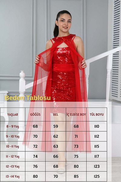 Joui Co Rochie de seară și rochie de absolvire din 2 piese cu pelerină personalizată cu paiete pentru fete