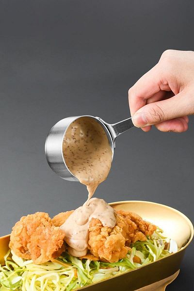 Weather Forecast 304 Steel 60 ml gray Mini Sauce Bowl Breakfast Ketchup Mayonnaise Sauce Container cin632by