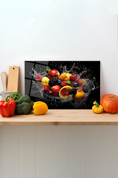 Rosyvien لوح تقطيع زجاجي للفواكه الملونة، ساق سيليكون، لوح تقطيع للعرض، مقسى ...