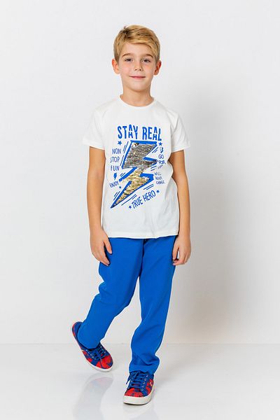 incity Boy's Crew Neck Short Sleeve Lightning T-Shirt