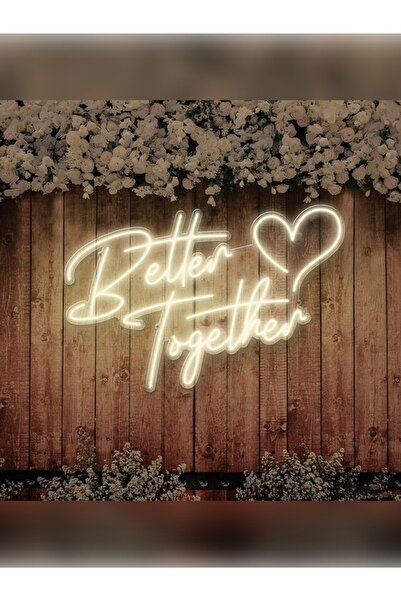 Neonyum Better Together Neon tabela Işıklı Şeffaf Pleksi