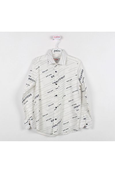 incity Boys' Long Sleeve Shirt with Broadway Lettering