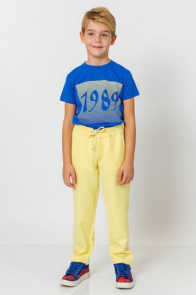 incity Boy's Yellow Trousers with Elastic Waist