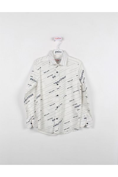 incity Boys' Long Sleeve Shirt with Broadway Lettering