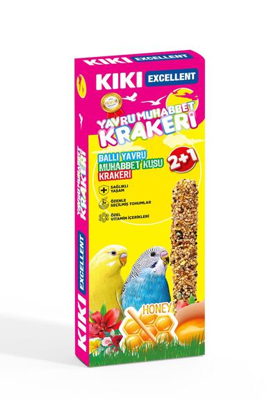 Kiki Excellent Yavru Muhabbet Kuşu Krakeri - Doğal Kraker - Kb354