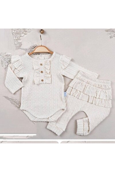 MİNİCEY BABY Mc Elci Frilly Badi Baby Girl Set