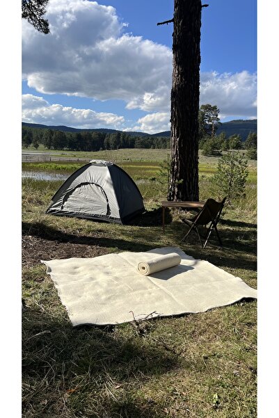 Mvt Wild Alakiyiz Kamp Kilimi, Kamp Çadırı Altlığı, %100 Doğal Yün Keçe, Serg...