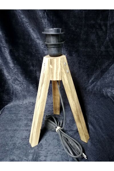 TEKAY AYDINLATMA Wooden metal rope Lampshade leg