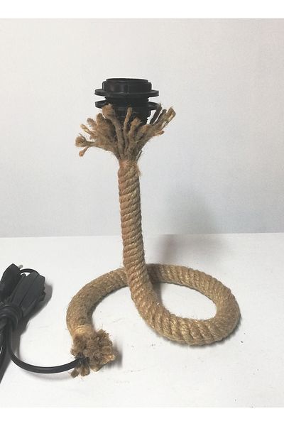 TEKAY AYDINLATMA Wooden metal rope Lampshade leg