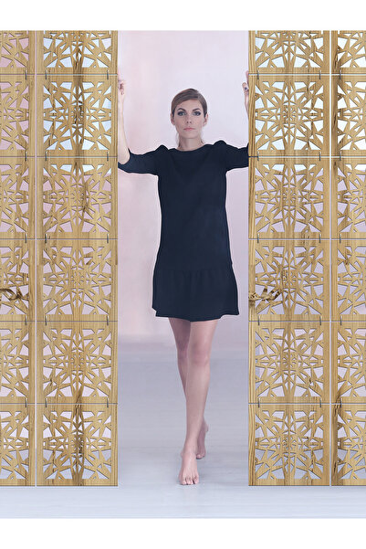 standarts Makta ® Lazer Kesim Sarkıt Paravan, Ahşap Seperatör, Oda Bölücü 4'lü Panel Levha Seti