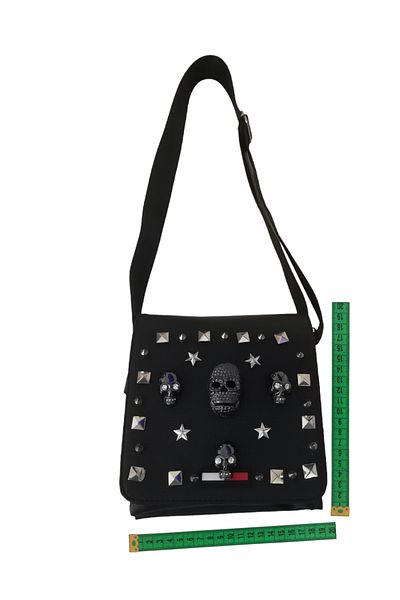 targay gothic punk metallica style studded bag