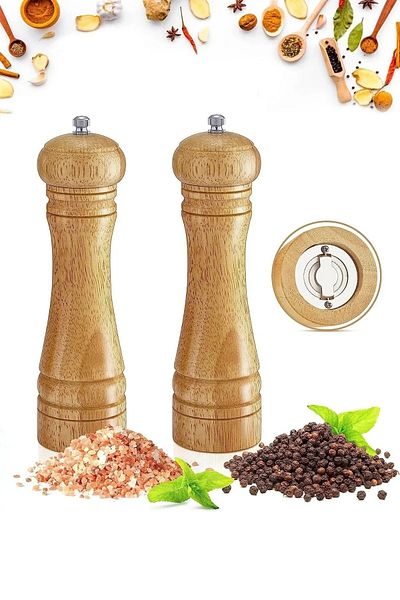 safestore 1Pc Natural Wood Mill Black Pepper Salt Coffee Spice Grinder Manual Hand Grinder