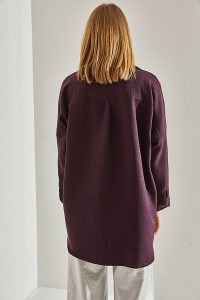 Bianco Lucci Dámská košile Oversize Purple Stone -60251032