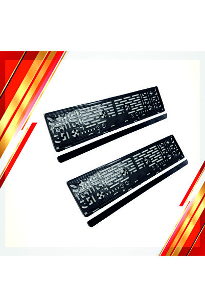 Cabba Oto Araç Plakalığı Siyah Plakalık Araba Plaka Çerçevesi 2 Adet Siyah Pi...