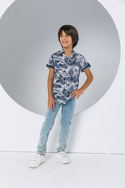 incity Boy's Short Sleeve Hawaiian Shirt