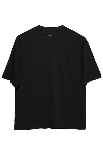 Coredra Tricou Basic Oversize Femei - Negru