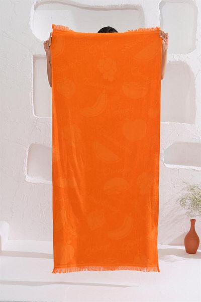 Homelover 100% βαμβακερό Peshtemal Tassel Detail Πετσέτα θαλάσσης Berry 70x150