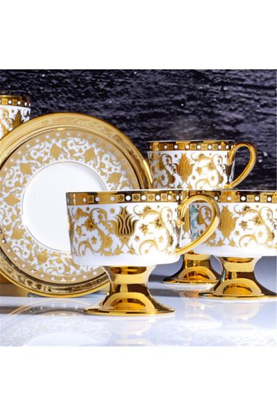 Kosova Muba Concept 6-Person Xana Footed Coffee Cup Set