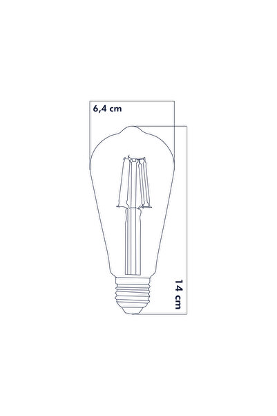 LAMBAM Led Armut Model Rustik Ampul 4w 2500k E27 (Dimmerli) ERD-31